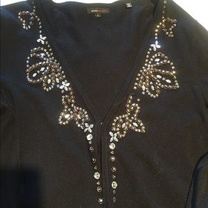 Black cardigan with sparkling details